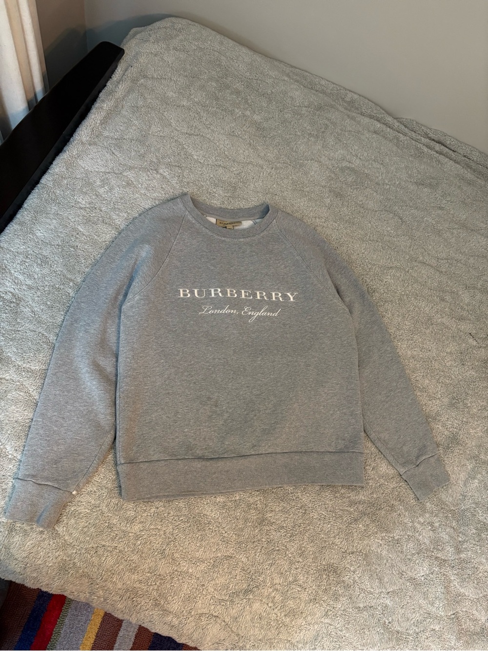 Burberry Embroidered Spellout Pullover Sweatshirt